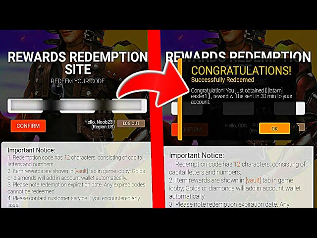 como canjear codigos de free fire para obtener recompensas